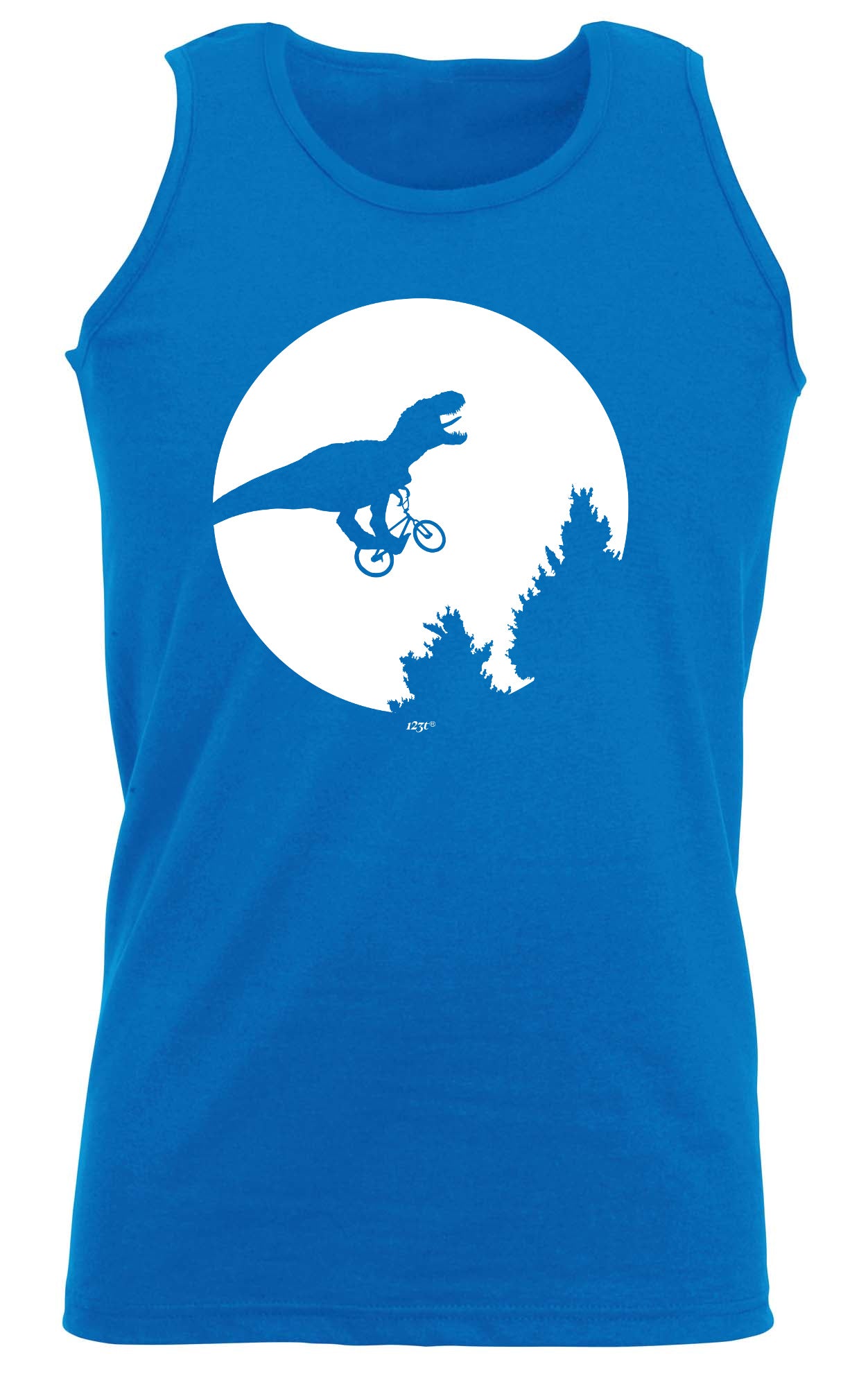 Dinosaur Across The Moon - Funny Vest Singlet Unisex Tank Top
