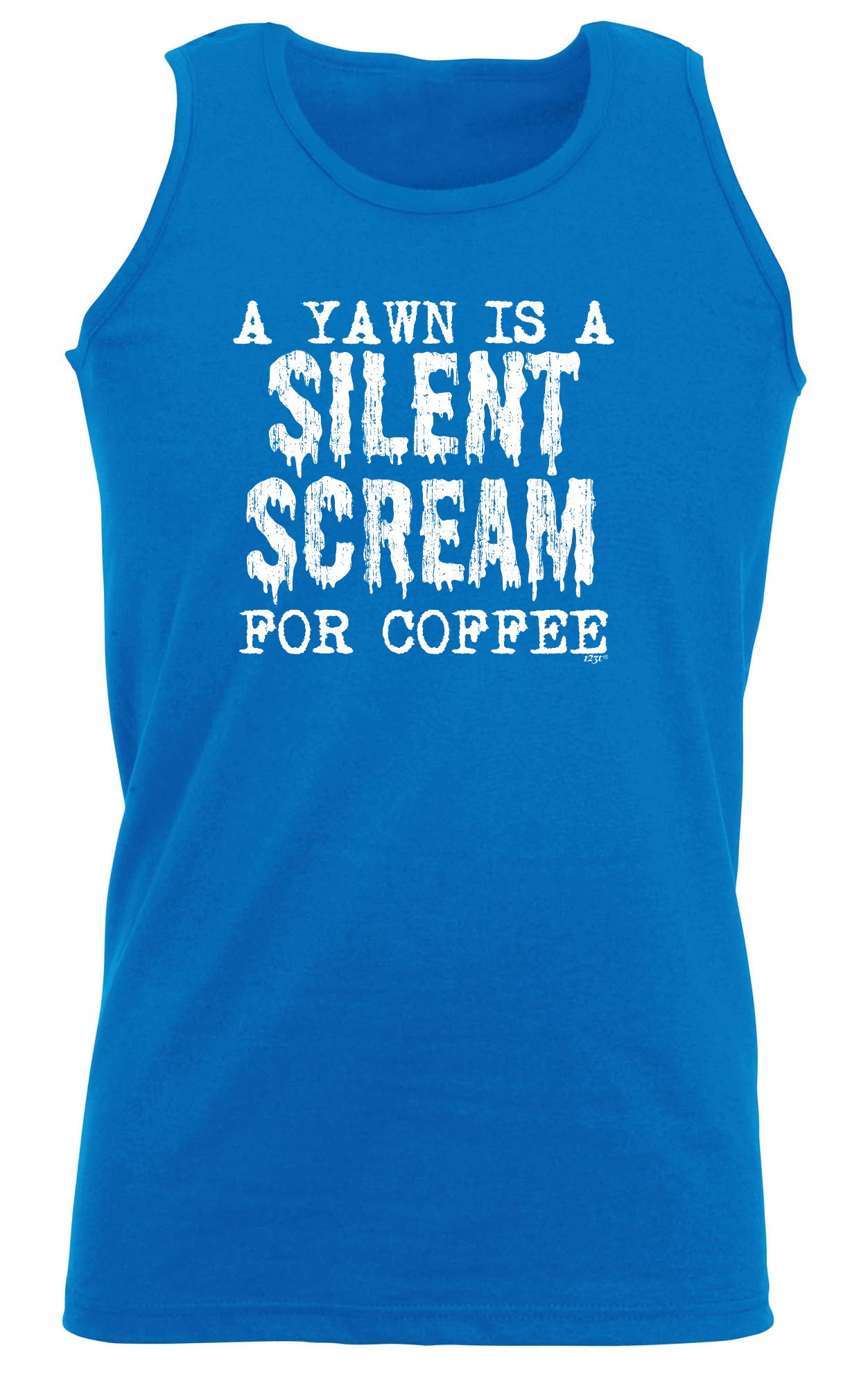 Yawn Silent Scream For Coffee - Funny Vest Singlet Unisex Tank Top