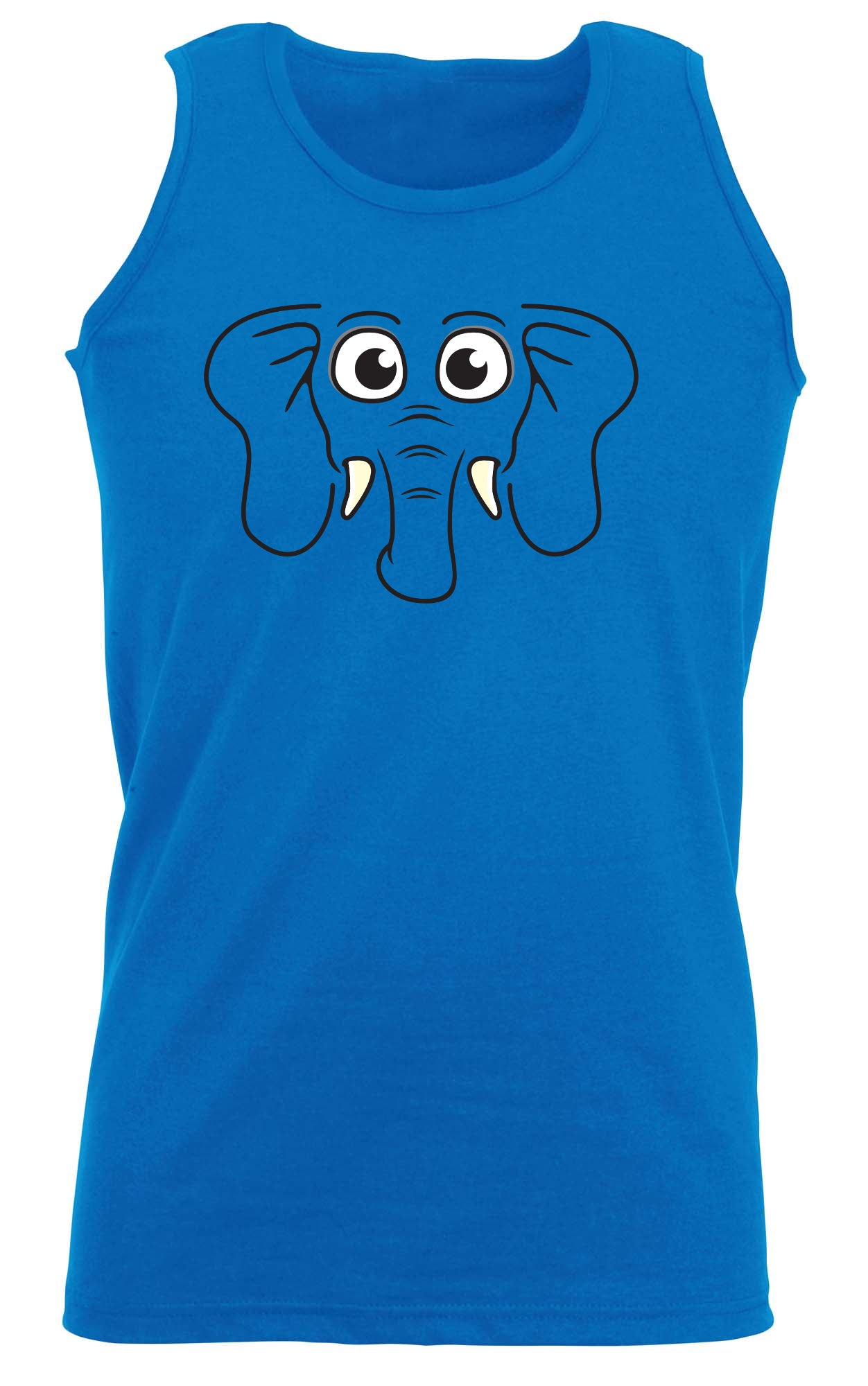 Elephant Animal Face Ani Mates - Funny Vest Singlet Unisex Tank Top