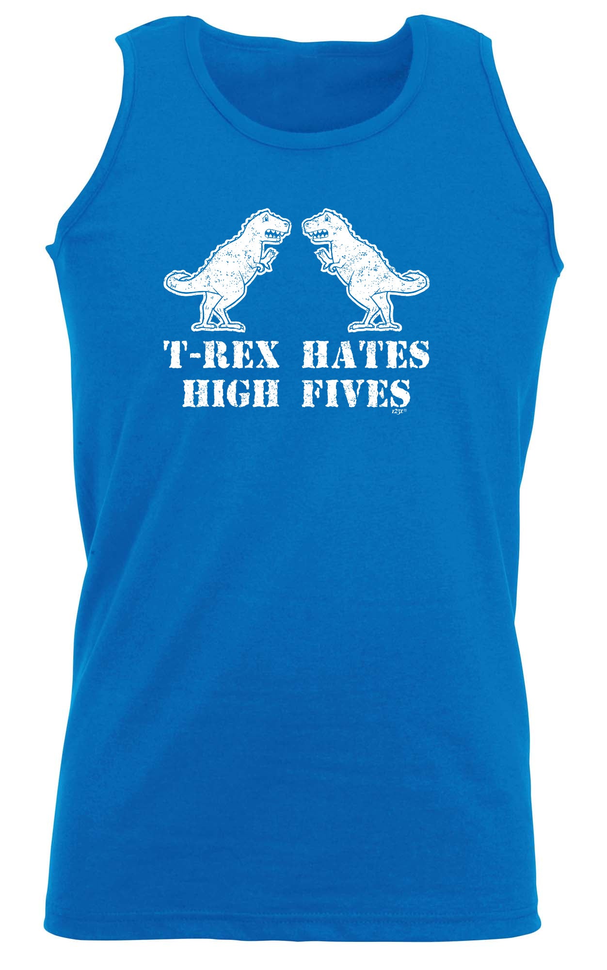 Trex Hates High Fives Dinosaur - Funny Vest Singlet Unisex Tank Top