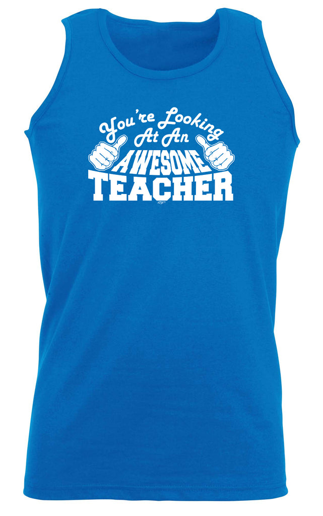 Youre Looking At An Awesome Teacher - Funny Vest Singlet Unisex Tank Top