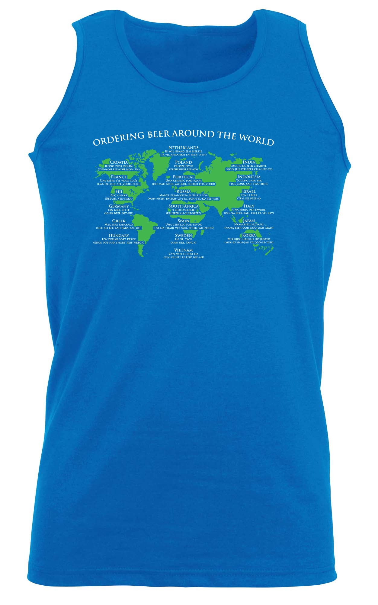 Ordering Beer Around The World - Funny Vest Singlet Unisex Tank Top