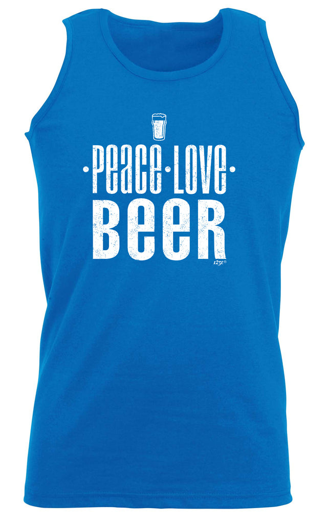 Peace Love Beer - Funny Vest Singlet Unisex Tank Top
