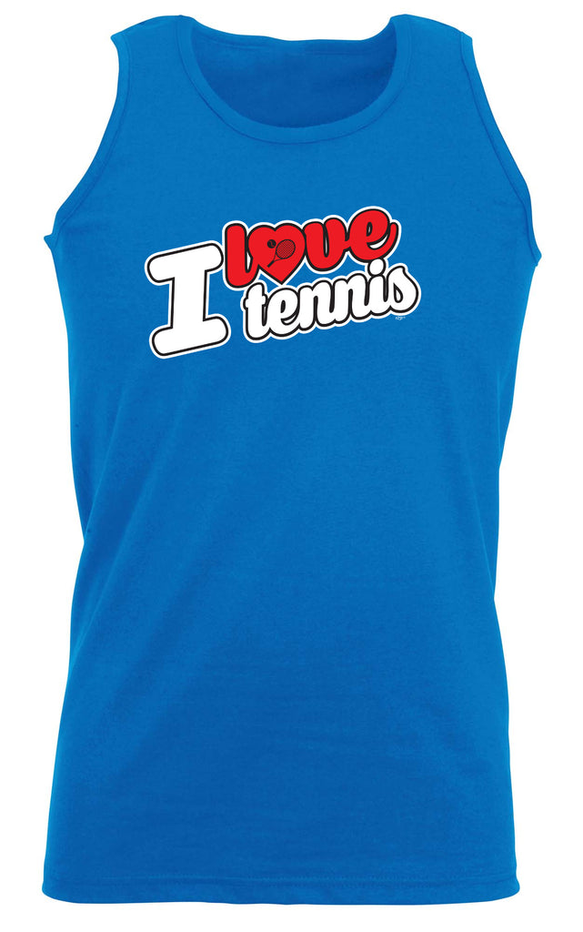Love Tennis Stencil - Funny Vest Singlet Unisex Tank Top