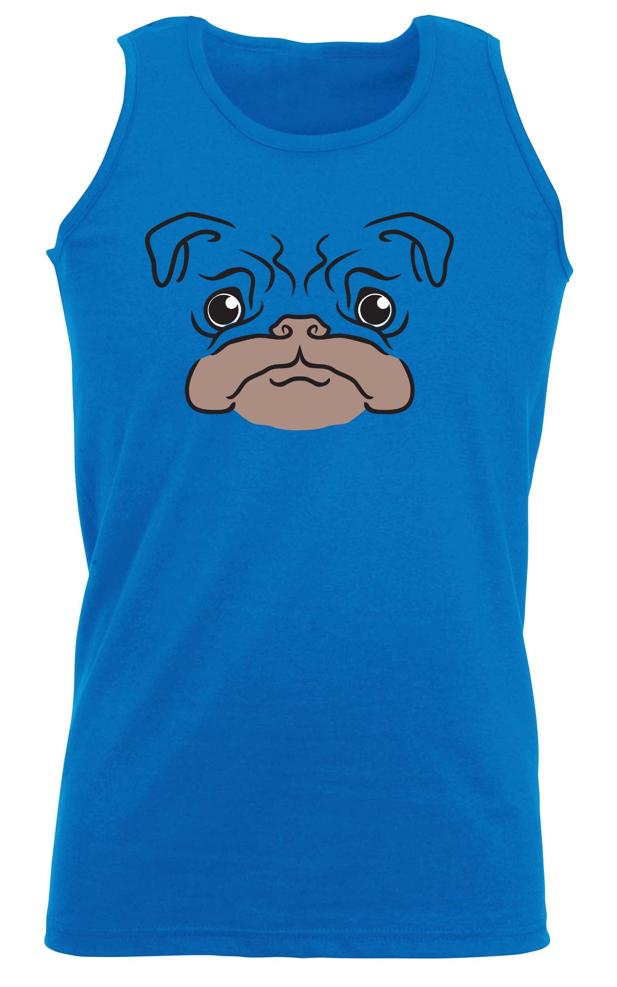 Pug Ani Mates - Funny Vest Singlet Unisex Tank Top