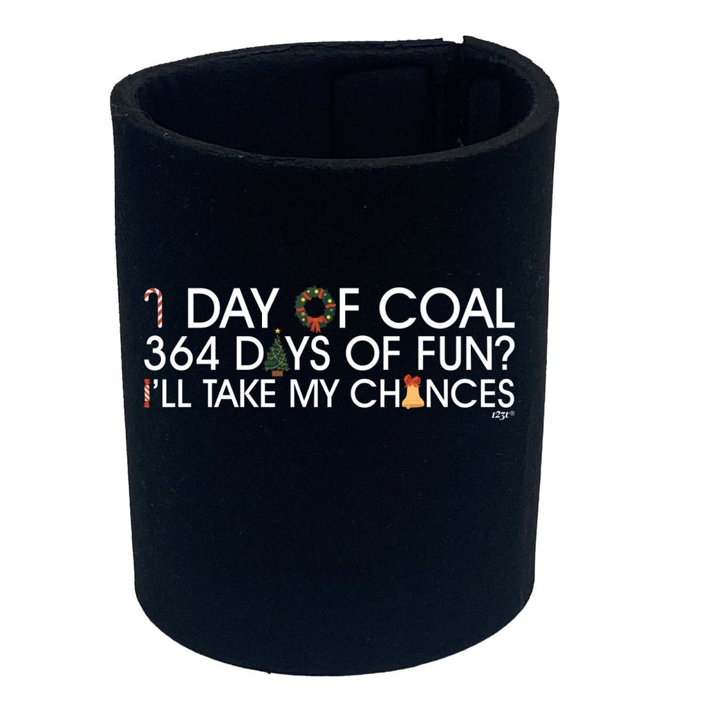 1 Day Of Coal Christmas - Funny Novelty Stubby Holder - 123t Australia | Funny T-Shirts Mugs Novelty Gifts