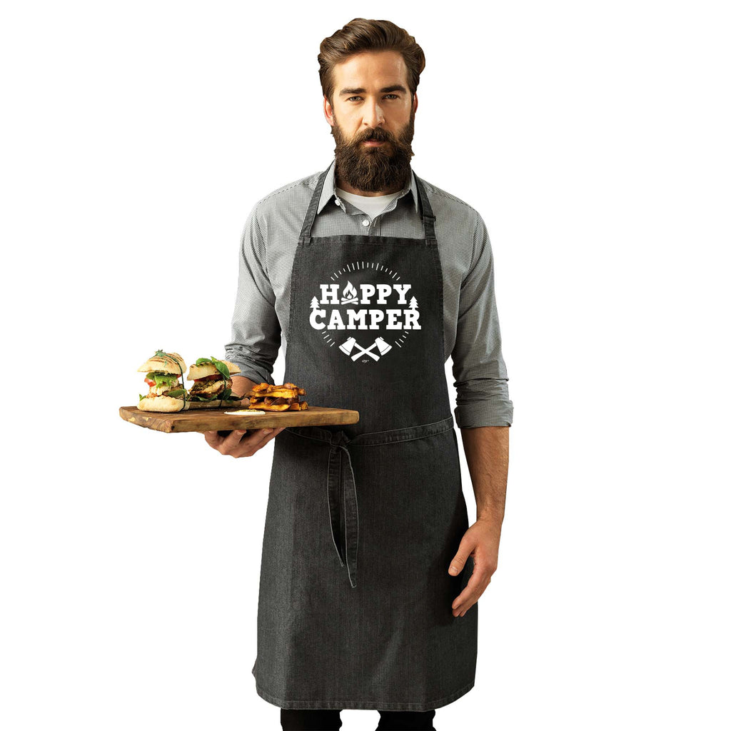 Happy Camper Camping - Funny Kitchen Apron