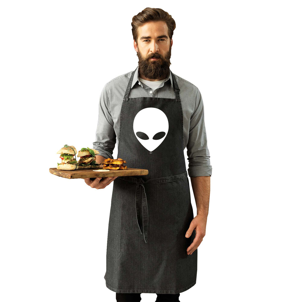 Alien Head White - Funny Kitchen Apron