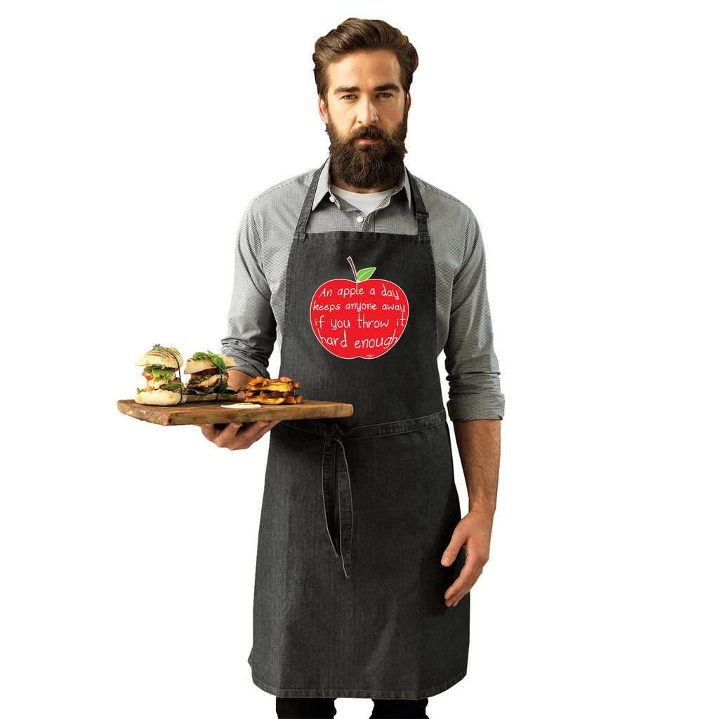 An Apple A Day Keeps Anyone Away - Funny Kitchen Apron