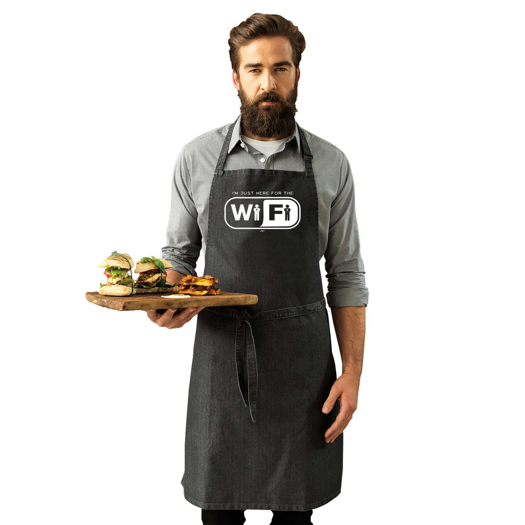 Im Just Here For The Wifi - Funny Kitchen Apron