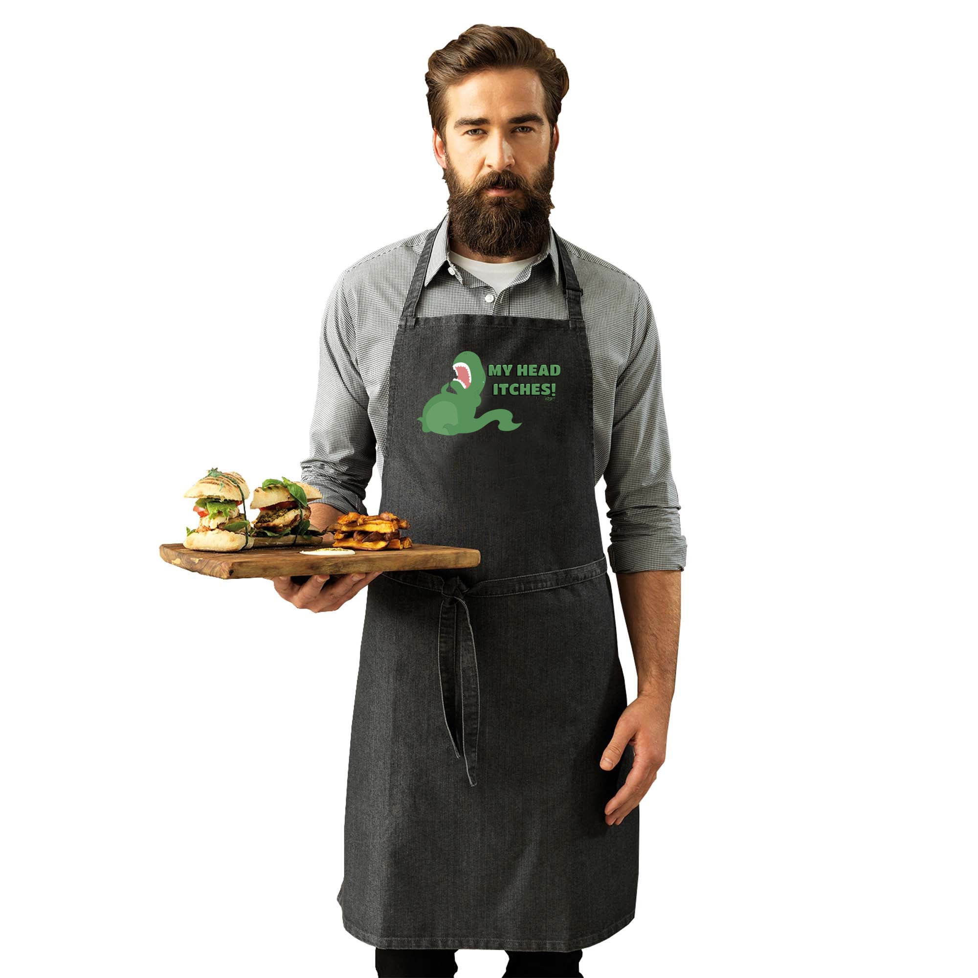 My Head Itches Dinosaur T Rex - Funny Kitchen Apron