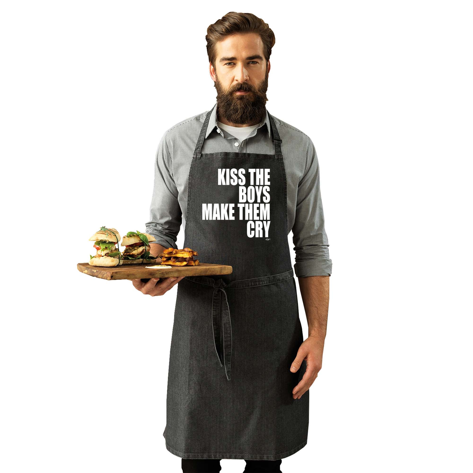Kiss The Boys Make Them Cry - Funny Kitchen Apron