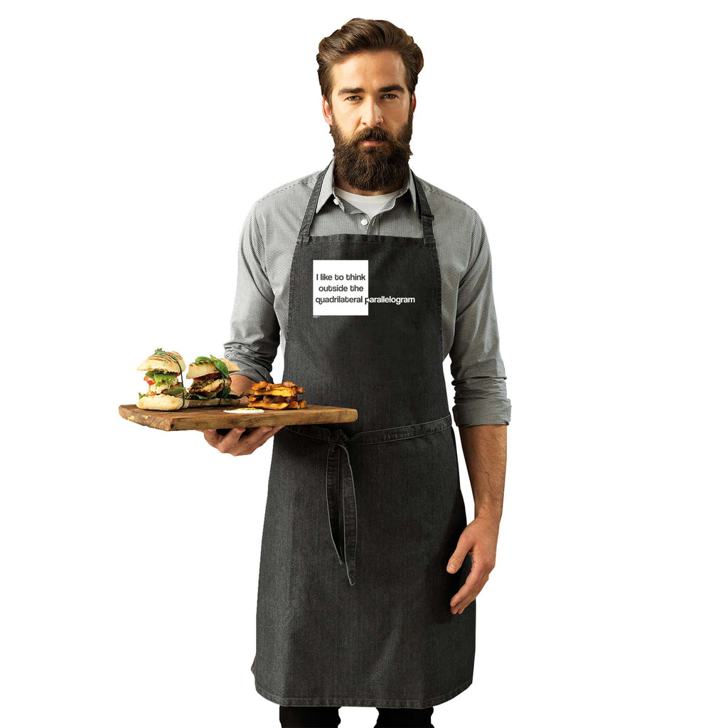 Like To Think Outside The Quadrilateral Parallelogram - Funny Kitchen Apron