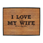 123T I Love It When My Wife Lets Me Play Poker - Funny Novelty Doormat Man Cave Floor mat - 123t Australia | Funny T-Shirts Mugs Novelty Gifts