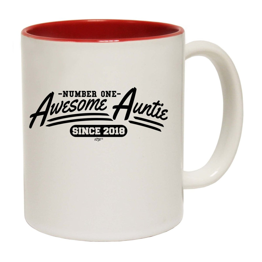 2018 Awesome Auntie Since Mug Cup - 123t Australia | Funny T-Shirts Mugs Novelty Gifts