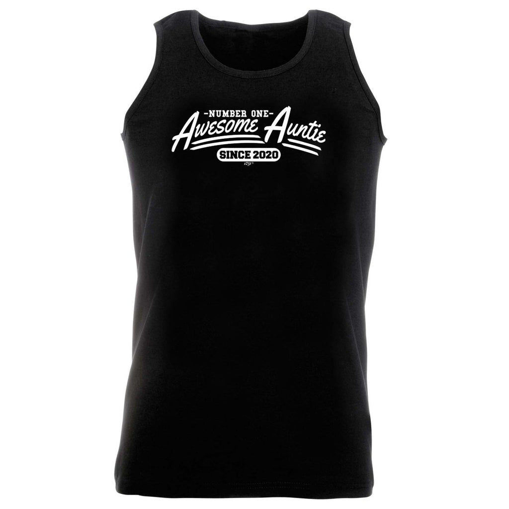 2020 Awesome Auntie Since - Funny Novelty Vest Singlet Unisex Tank Top - 123t Australia | Funny T-Shirts Mugs Novelty Gifts