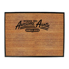 2022 Awesome Auntie Since - Funny Novelty Doormat Man Cave Floor mat - 123t Australia | Funny T-Shirts Mugs Novelty Gifts