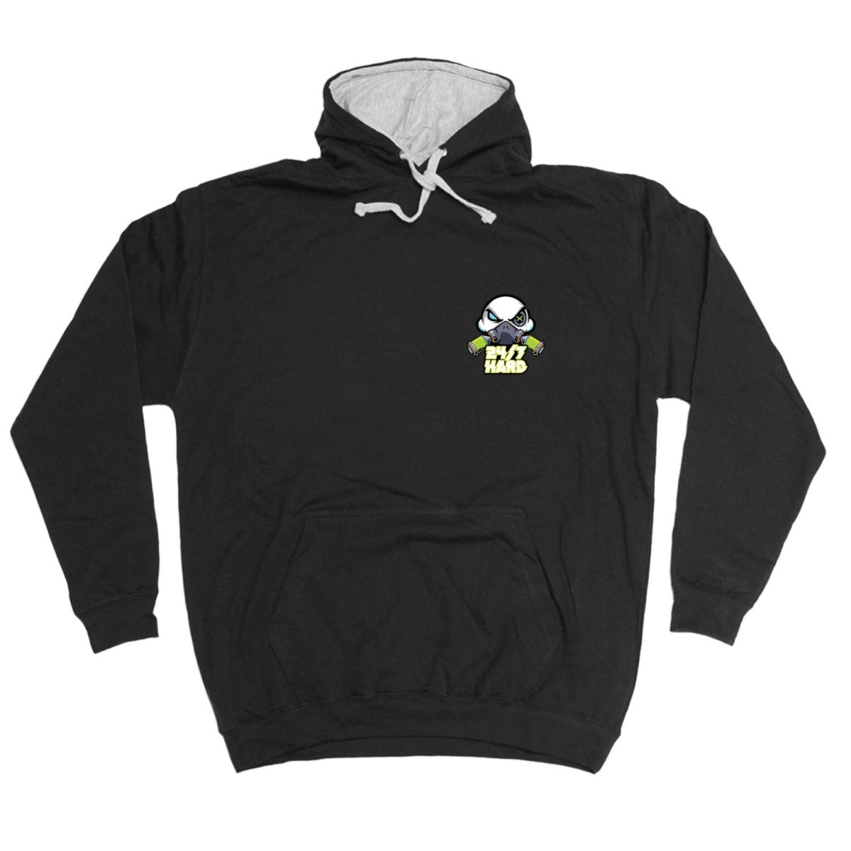 247 Hard AL Storm Rave Dance Text Breast - Funny Novelty Hoodies Hoodie - 123t Australia | Funny T-Shirts Mugs Novelty Gifts