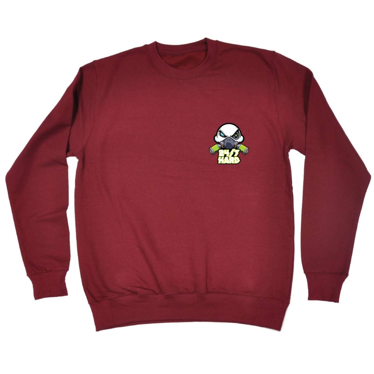 247 Hard AL Storm Rave Dance Text Breast - Funny Novelty Sweatshirt - 123t Australia | Funny T-Shirts Mugs Novelty Gifts