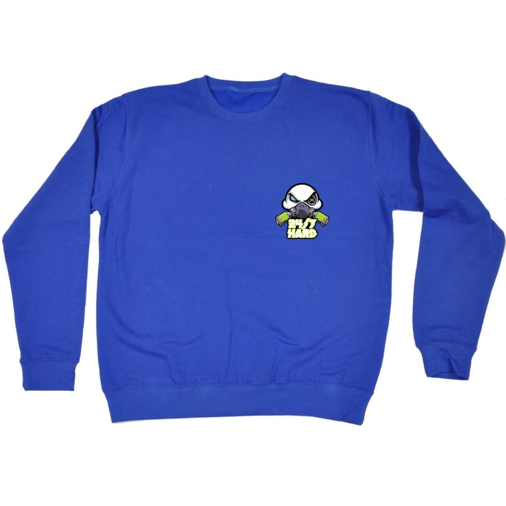 247 Hard AL Storm Rave Dance Text Breast - Funny Novelty Sweatshirt - 123t Australia | Funny T-Shirts Mugs Novelty Gifts