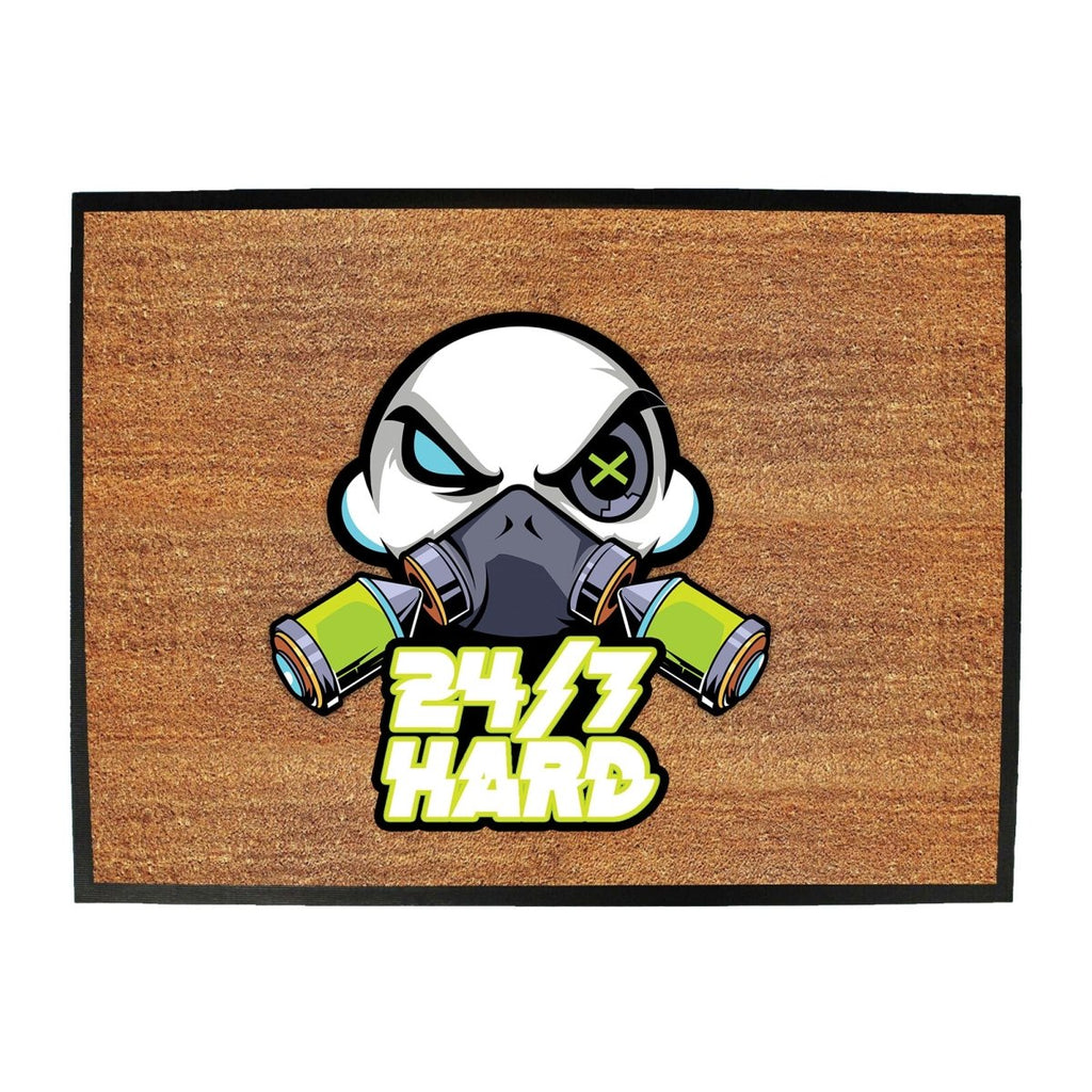 247 Hard AL Storm Rave Dance With Text - Funny Novelty Doormat Man Cave Floor mat - 123t Australia | Funny T-Shirts Mugs Novelty Gifts