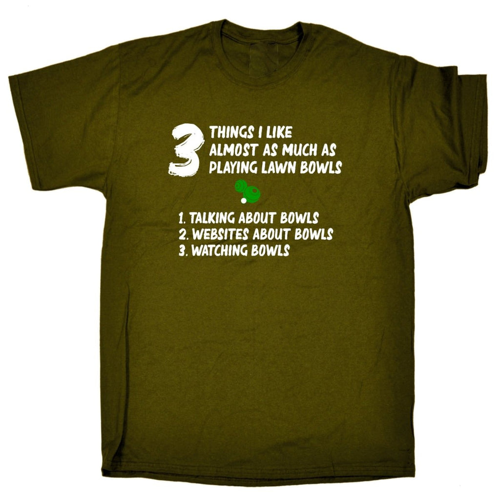 3 Things Almost Like As Much As Lawn Bowls - Mens Funny T-Shirt Tshirts - 123t Australia | Funny T-Shirts Mugs Novelty Gifts