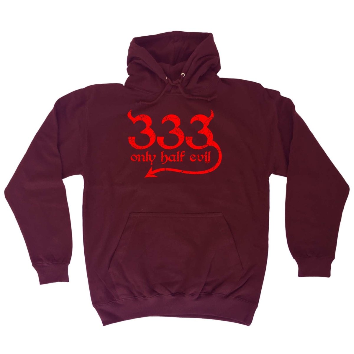 333 Only Half Evil - Funny Novelty Hoodies Hoodie - 123t Australia | Funny T-Shirts Mugs Novelty Gifts