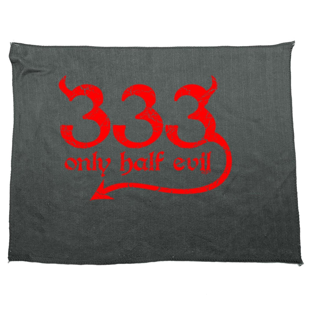 333 Only Half Evil - Funny Novelty Soft Sport Microfiber Towel - 123t Australia | Funny T-Shirts Mugs Novelty Gifts