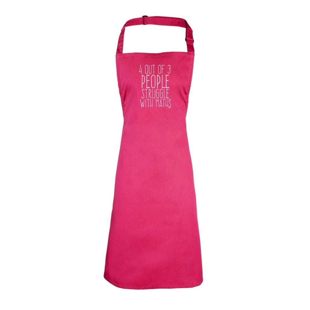 4 Out Of 3 People Struggle With Maths - Funny Novelty Kitchen Adult Apron - 123t Australia | Funny T-Shirts Mugs Novelty Gifts