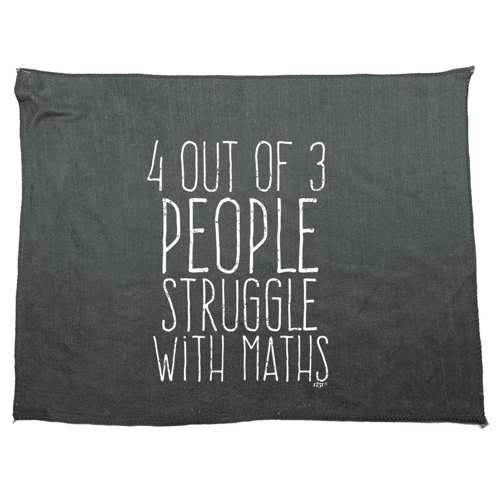 4 Out Of 3 People Struggle With Maths - Funny Novelty Soft Sport Microfiber Towel - 123t Australia | Funny T-Shirts Mugs Novelty Gifts