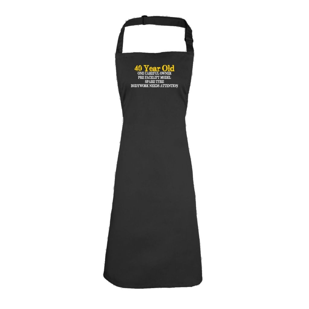 40 Year Old One Careful Owner Birthday Age - Funny Novelty Kitchen Adult Apron - 123t Australia | Funny T-Shirts Mugs Novelty Gifts