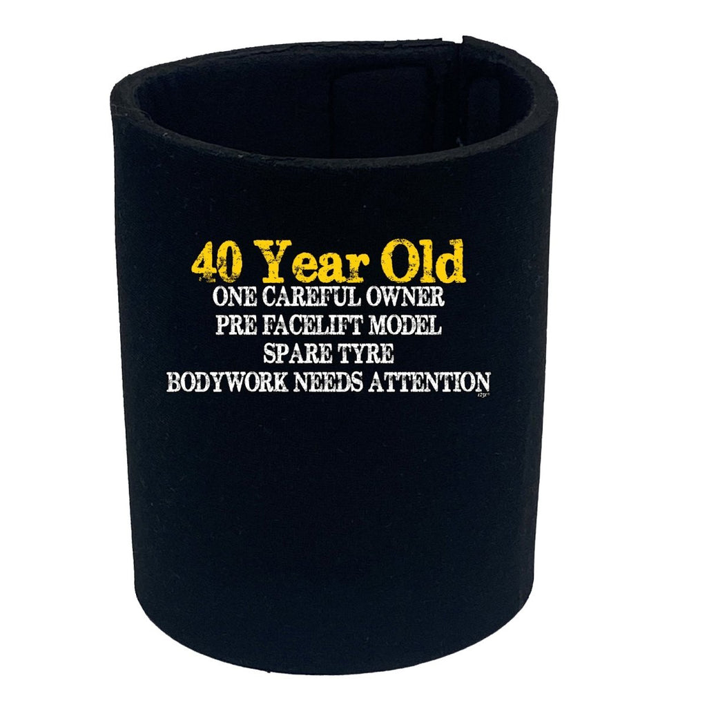 40 Year Old One Careful Owner Birthday Age - Funny Novelty Stubby Holder - 123t Australia | Funny T-Shirts Mugs Novelty Gifts