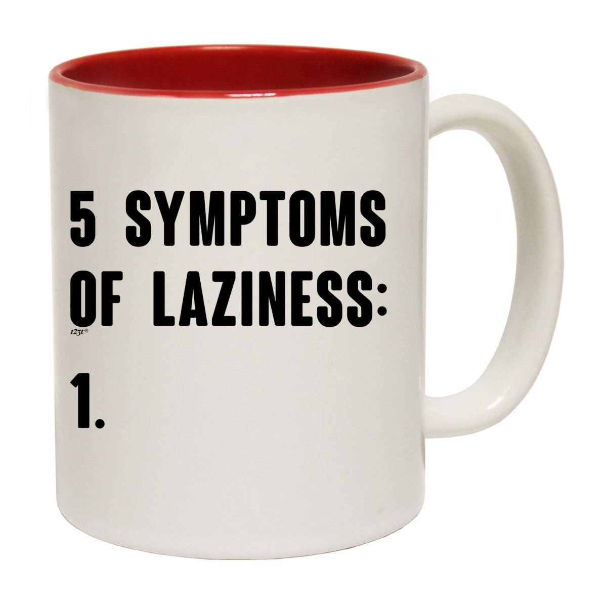 5 Symptoms Of Laziness Mug Cup - 123t Australia | Funny T-Shirts Mugs Novelty Gifts