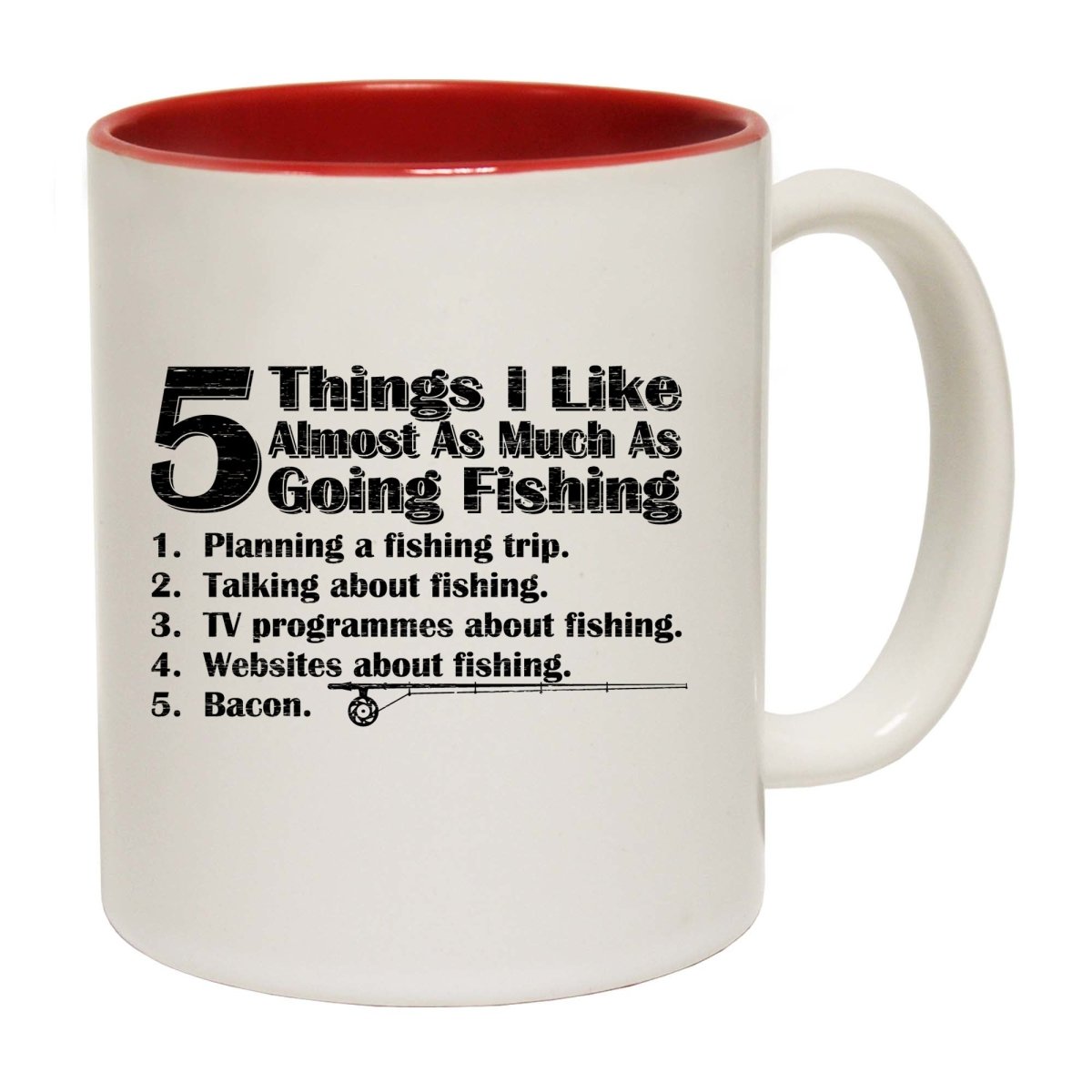 5 Things I Like Alsmost As Much As Going Fishing Mug Cup - 123t Australia | Funny T-Shirts Mugs Novelty Gifts