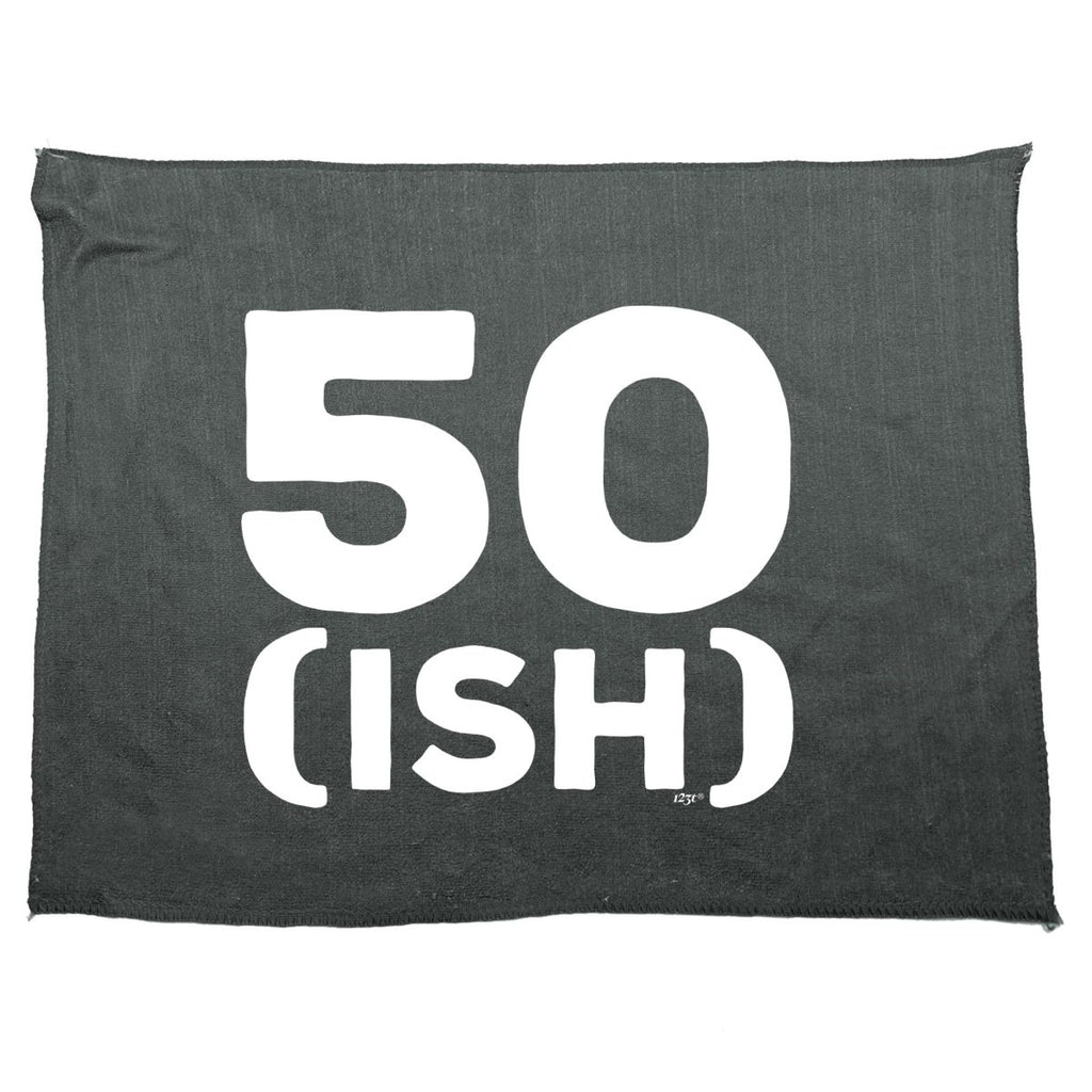 50 Ish Birthday Age - Funny Novelty Soft Sport Microfiber Towel - 123t Australia | Funny T-Shirts Mugs Novelty Gifts