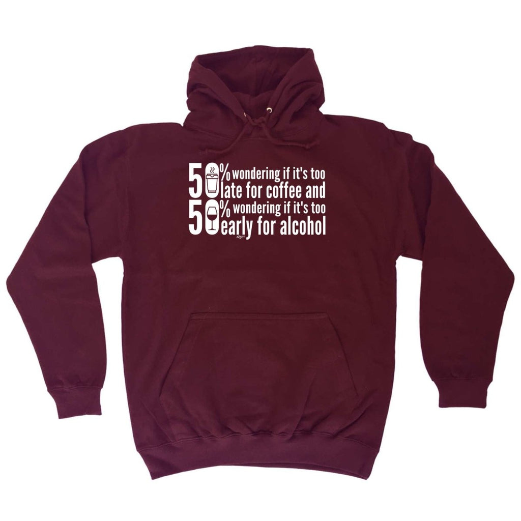 50 Percent Coffee Alcohol - Funny Novelty Hoodies Hoodie - 123t Australia | Funny T-Shirts Mugs Novelty Gifts