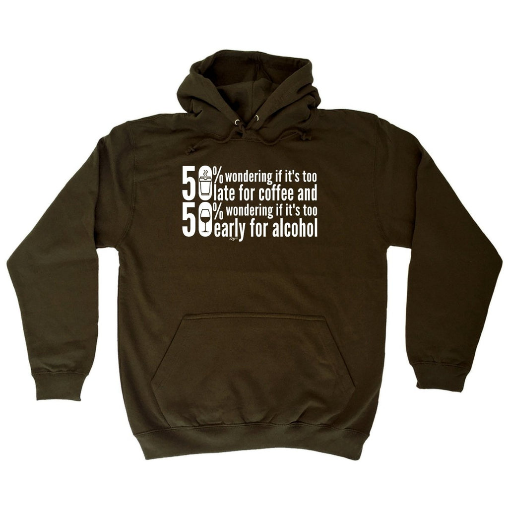 50 Percent Coffee Alcohol - Funny Novelty Hoodies Hoodie - 123t Australia | Funny T-Shirts Mugs Novelty Gifts