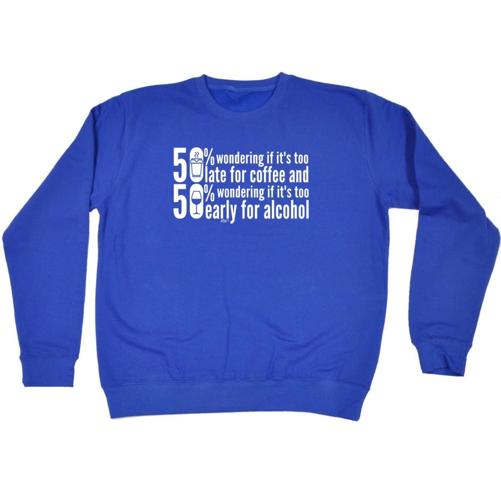 50 Percent Coffee Alcohol - Funny Novelty Sweatshirt - 123t Australia | Funny T-Shirts Mugs Novelty Gifts