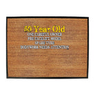 50 Year Old One Careful Owner Birthday Age - Funny Novelty Doormat Man Cave Floor mat - 123t Australia | Funny T-Shirts Mugs Novelty Gifts