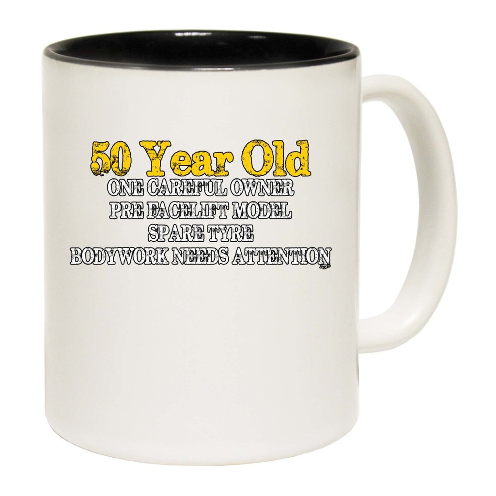 50 Year Old One Careful Owner Birthday Age Mug Cup - 123t Australia | Funny T-Shirts Mugs Novelty Gifts