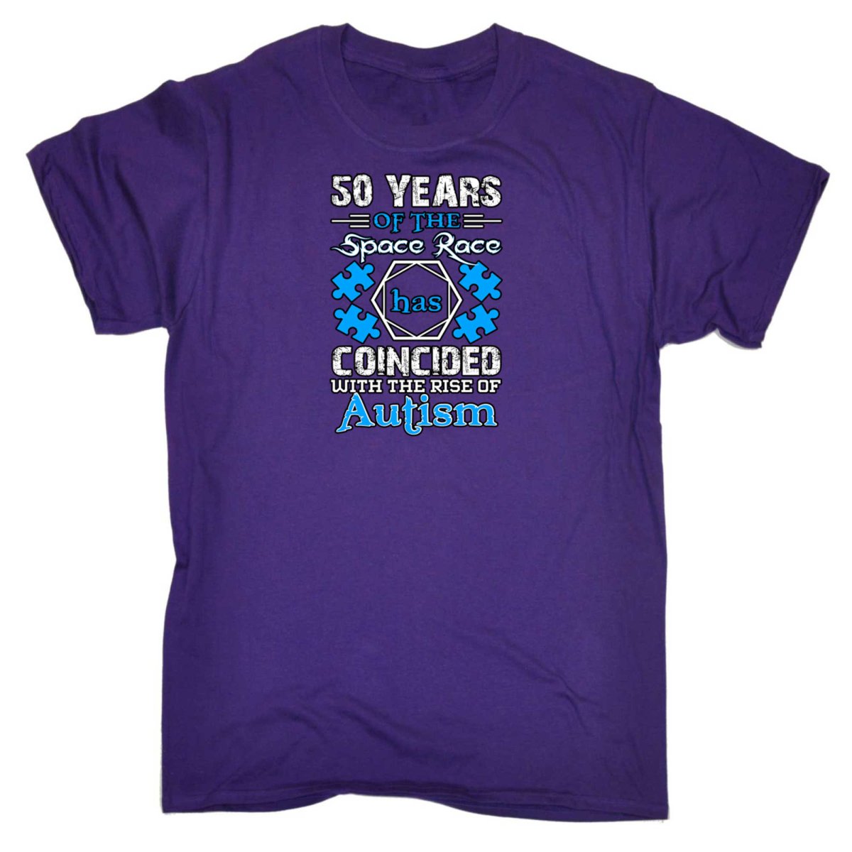 50 Years Of The Space Race Rise Of Autism - Mens Funny T-Shirt Tshirts - 123t Australia | Funny T-Shirts Mugs Novelty Gifts