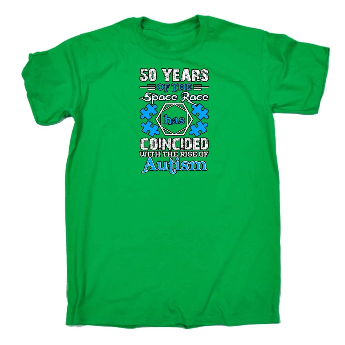 50 Years Of The Space Race Rise Of Autism - Mens Funny T-Shirt Tshirts - 123t Australia | Funny T-Shirts Mugs Novelty Gifts