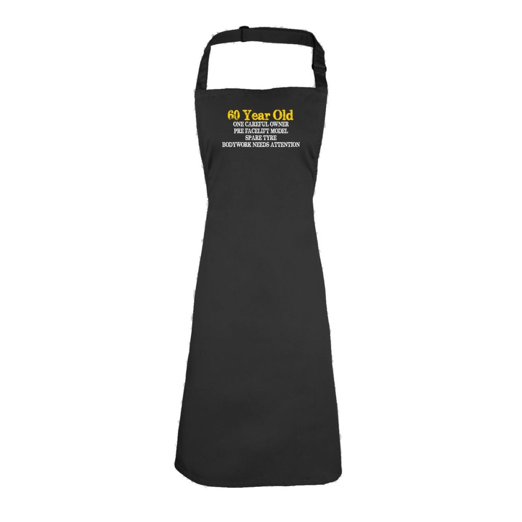 60 Year Old One Careful Owner - Birthday Funny Novelty Kitchen Adult Apron - 123t Australia | Funny T-Shirts Mugs Novelty Gifts