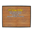 60 Year Old One Careful Owner - Funny Novelty Doormat Man Cave Floor mat - 123t Australia | Funny T-Shirts Mugs Novelty Gifts