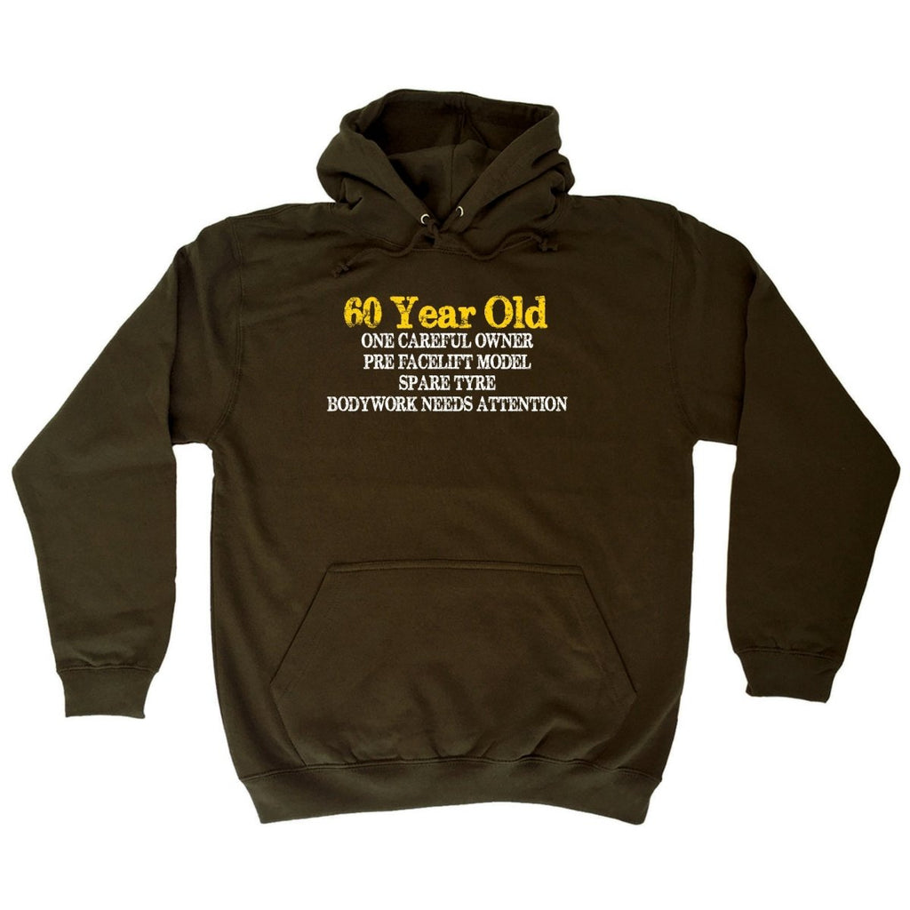 60 Year Old One Careful Owner - Funny Novelty Hoodies Hoodie - 123t Australia | Funny T-Shirts Mugs Novelty Gifts