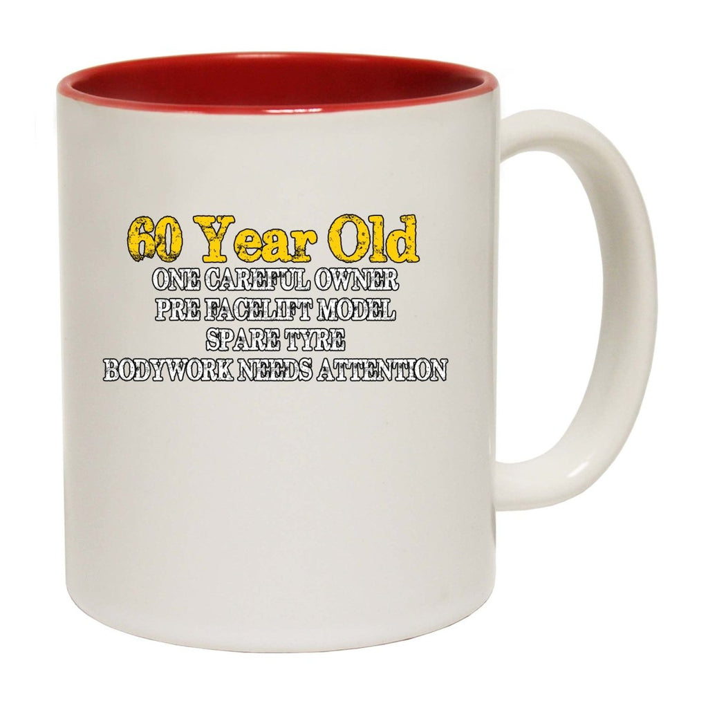 60 Year Old One Careful Owner Mug Cup - 123t Australia | Funny T-Shirts Mugs Novelty Gifts
