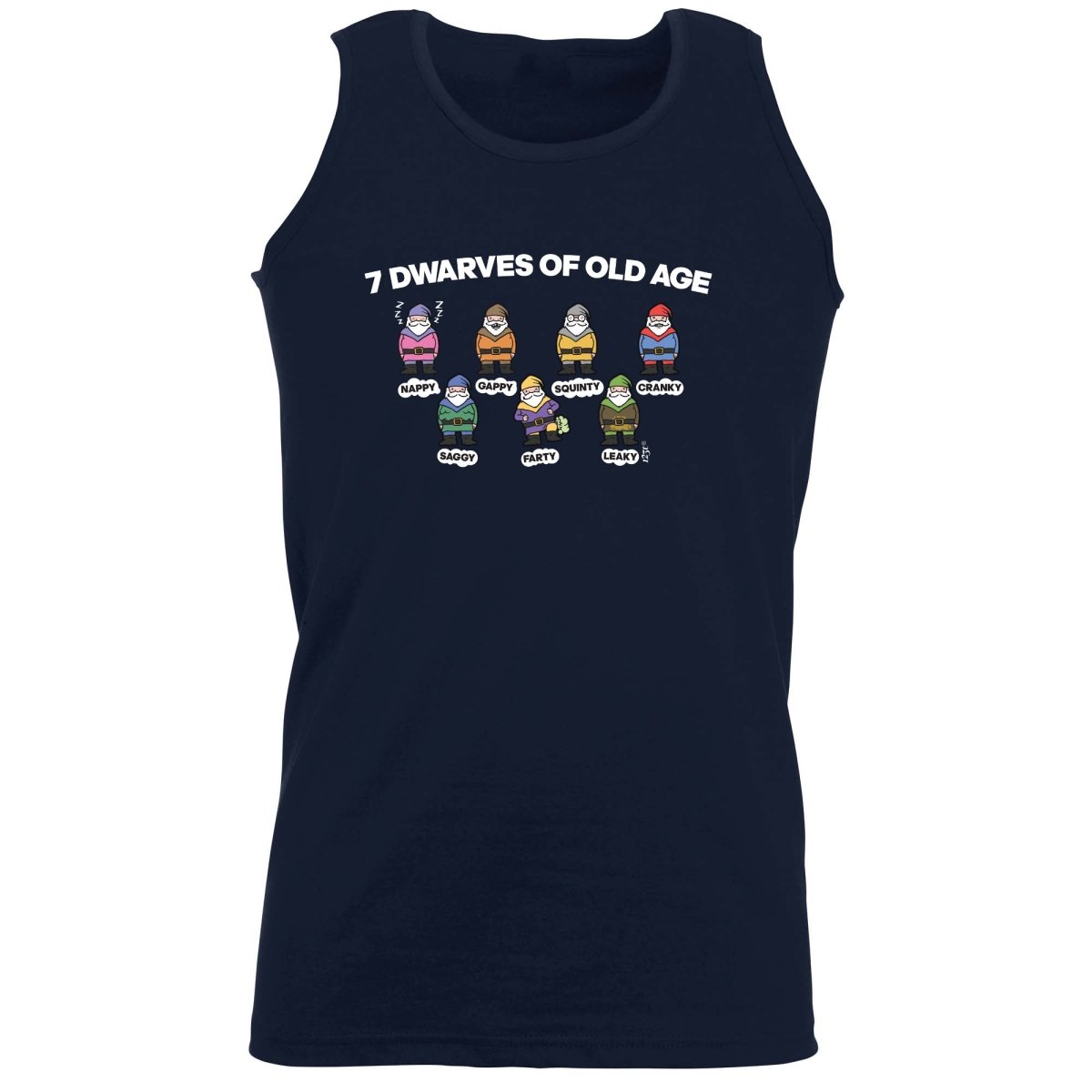 7 Dwarves Of Old Age - Funny Novelty Vest Singlet Unisex Tank Top - 123t Australia | Funny T-Shirts Mugs Novelty Gifts