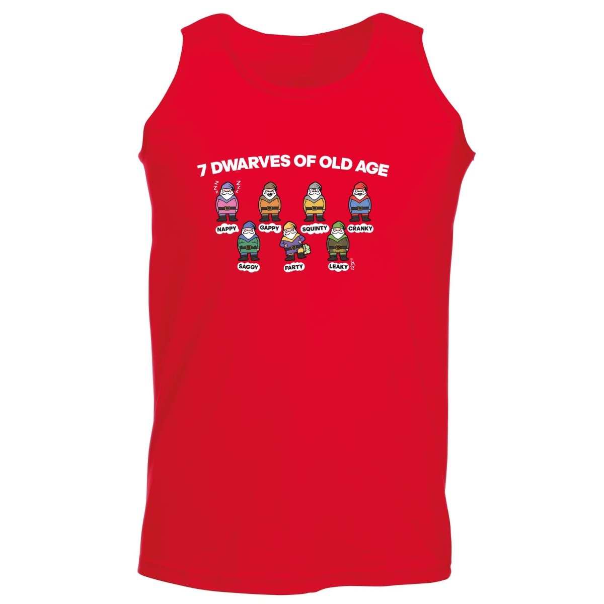 7 Dwarves Of Old Age - Funny Novelty Vest Singlet Unisex Tank Top - 123t Australia | Funny T-Shirts Mugs Novelty Gifts