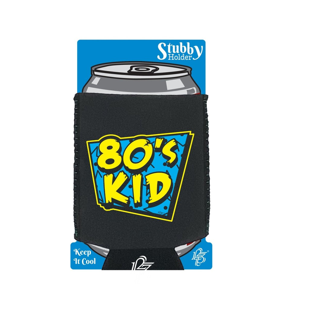 80S Kid Retro - Funny Novelty Stubby Holder With Base - 123t Australia | Funny T-Shirts Mugs Novelty Gifts