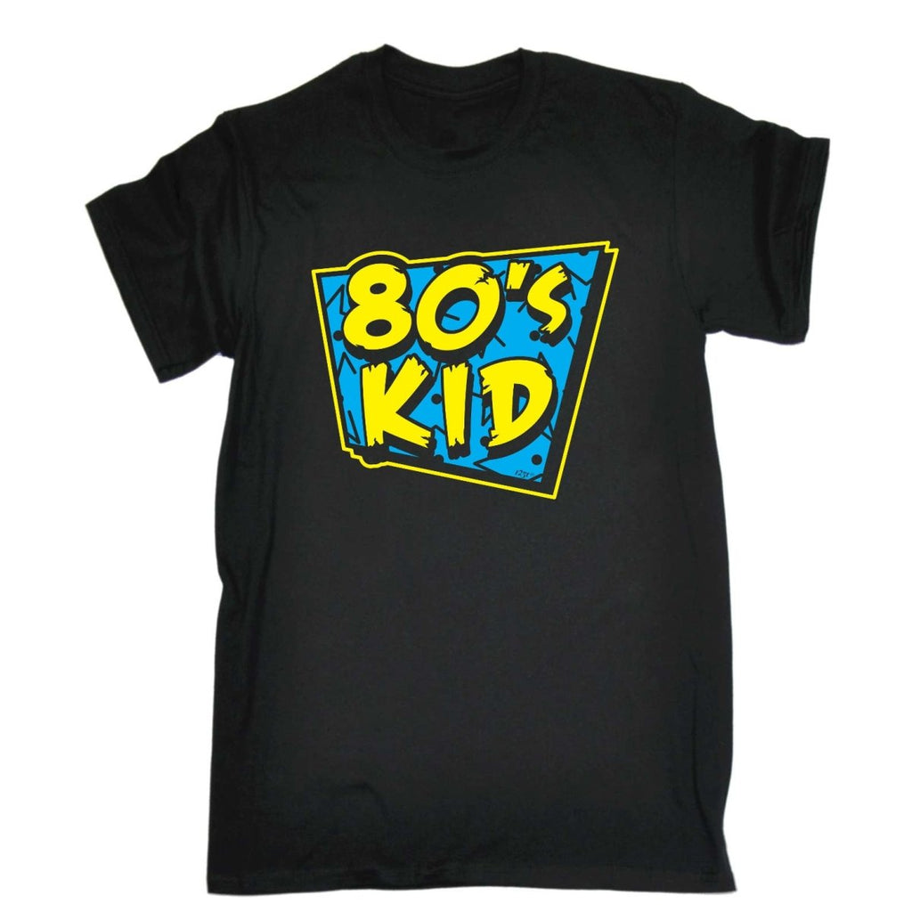 80S Kid Retro - Mens Funny Novelty T-Shirt Tshirts BLACK T Shirt - 123t Australia | Funny T-Shirts Mugs Novelty Gifts